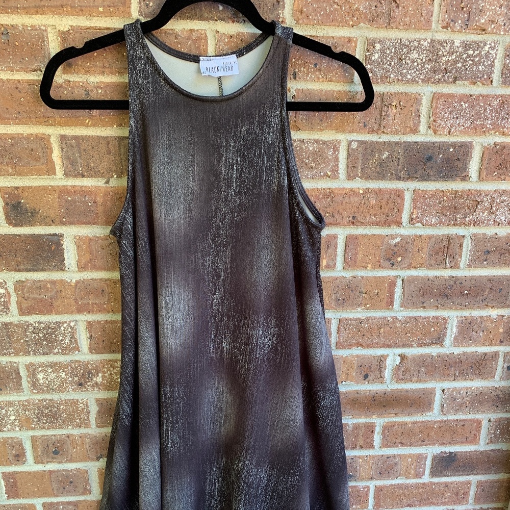 BlackBead Grey and Black Tank Top Dress